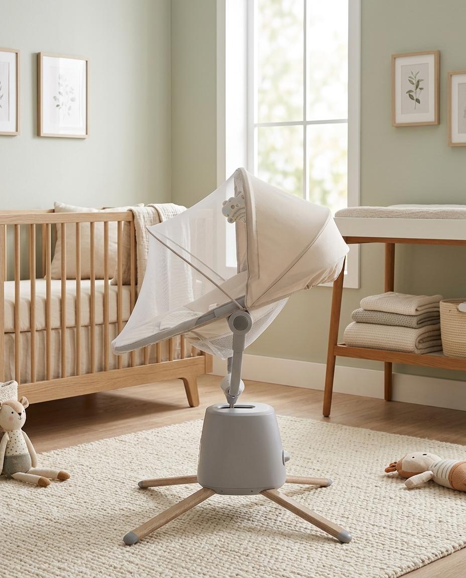 LORELLI LJULJASKA ZA BEBE STORKY- BEIGE (MAX 9KG)